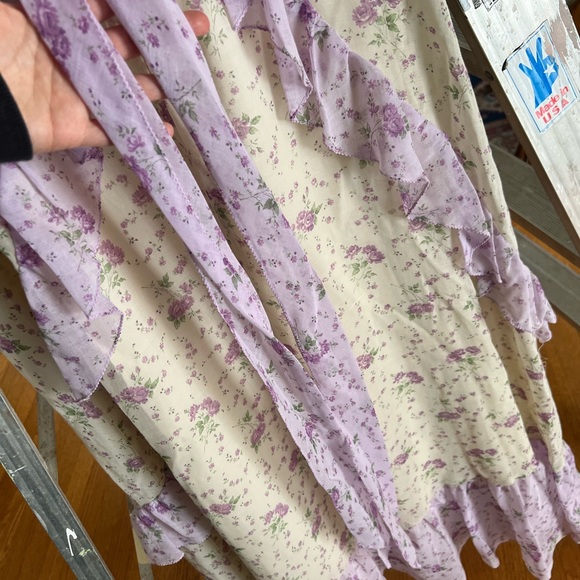 70s Sylvia Ann Prairie Dress Floral Boho Maxi Dress - Picture 13 of 15